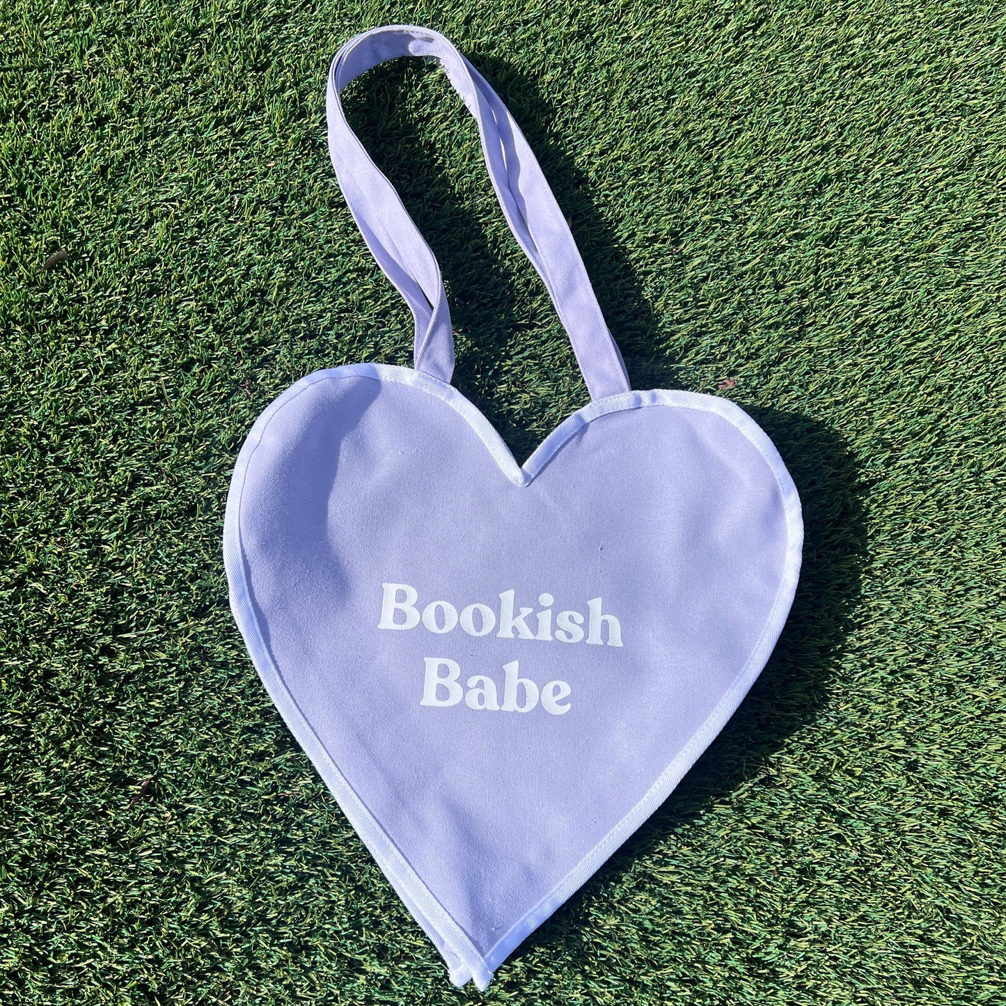 Bookish Babe | Lavender Heart Tote