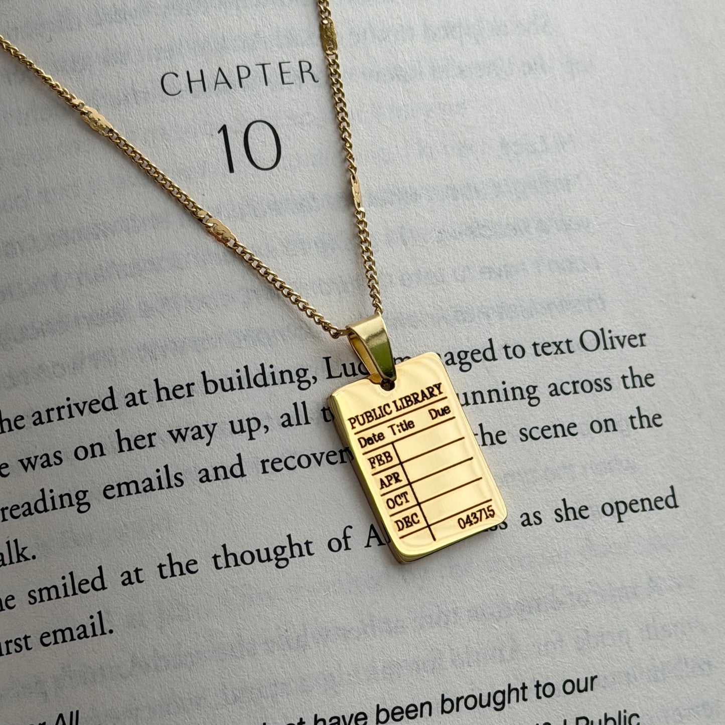 Public Library | Library Checkout Card Necklace