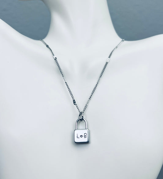 Simple | Standalone Padlock Necklace | Custom | Personalized