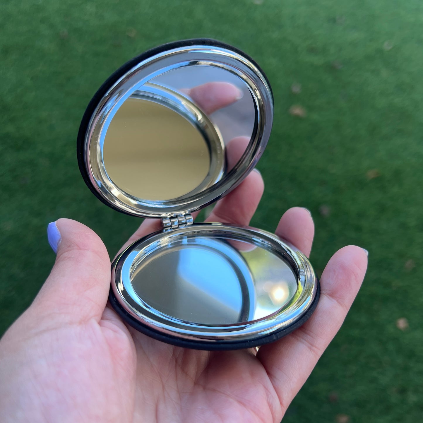 Happiness is a mood | Leatherette Compact Mirror