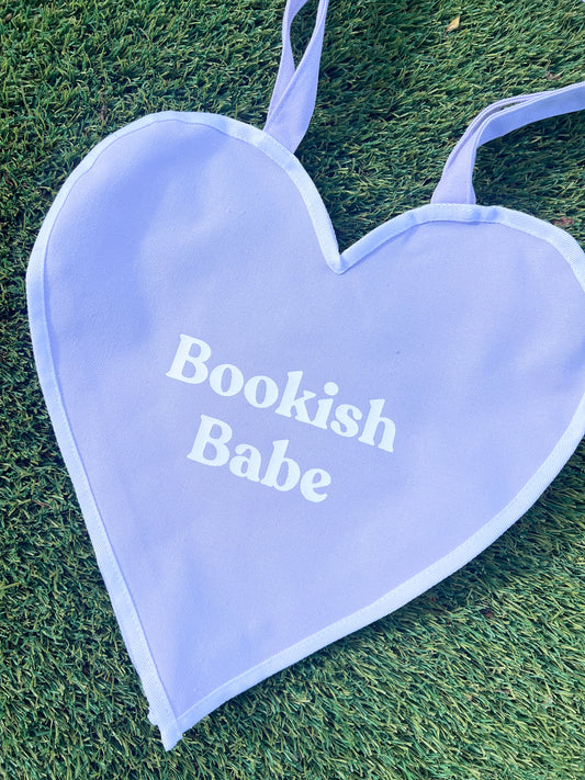 Bookish Babe | Lavender Heart Tote