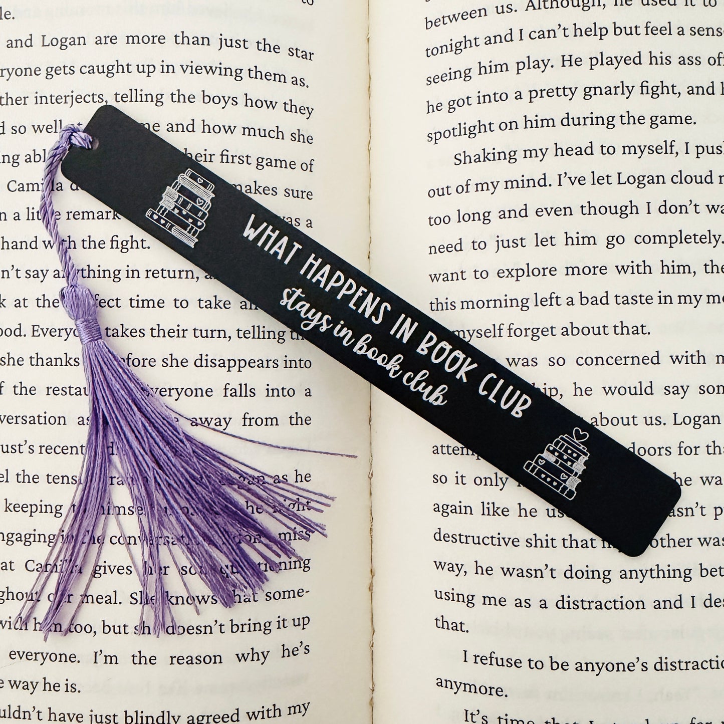 What happens in book club stays in book club | Engraved Bookmark