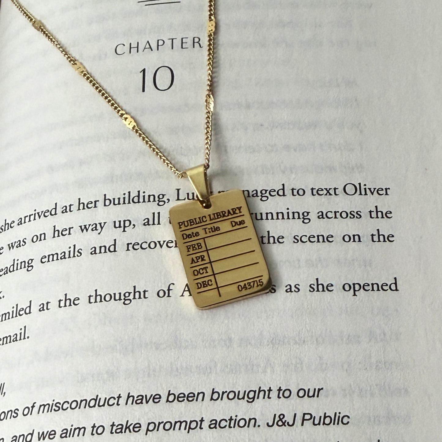 Public Library | Library Checkout Card Necklace