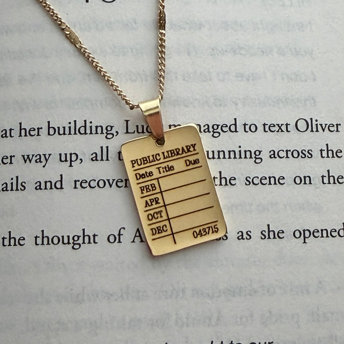 Public Library | Library Checkout Card Necklace