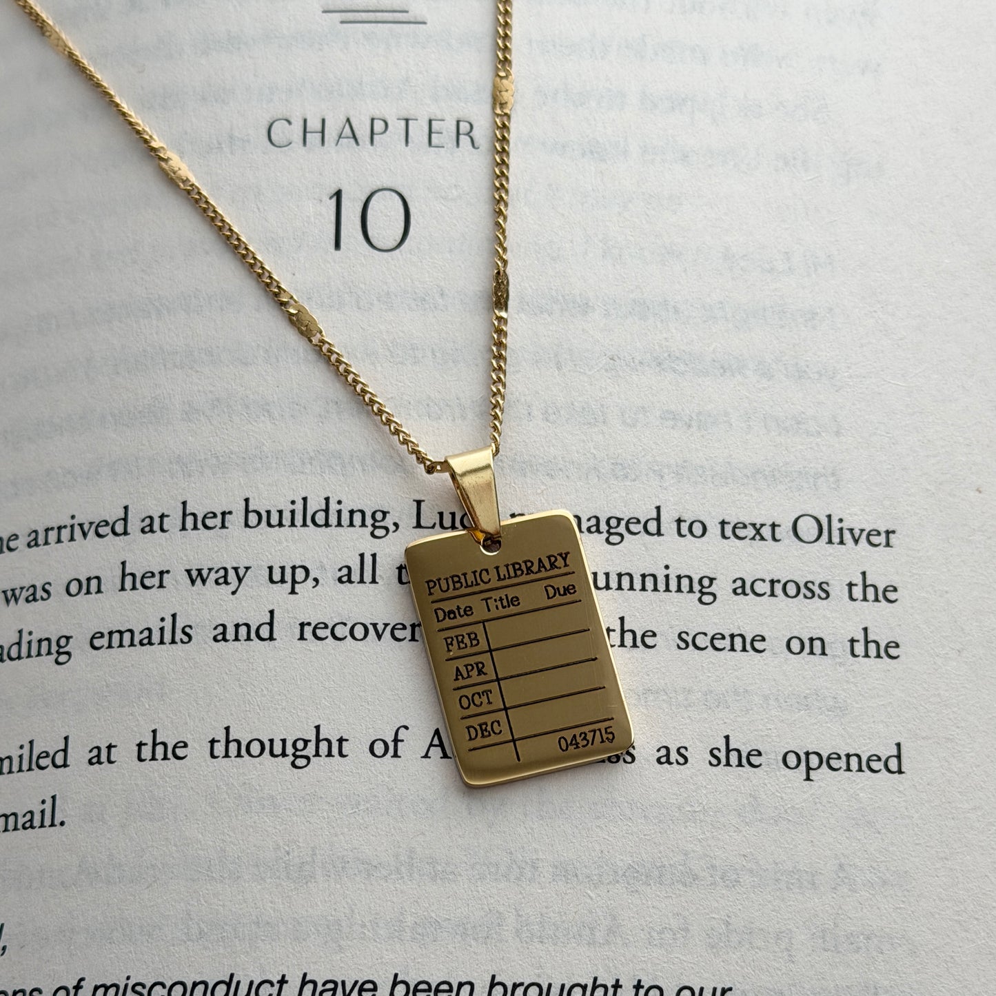 Public Library | Library Checkout Card Necklace