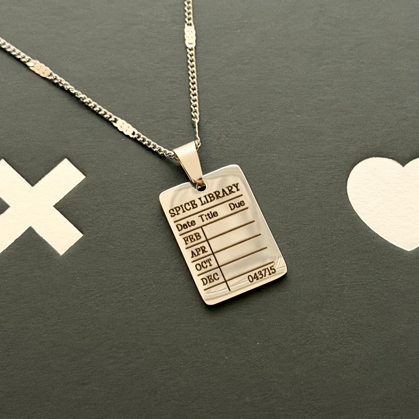 Spice Library | Library Checkout Card Necklace