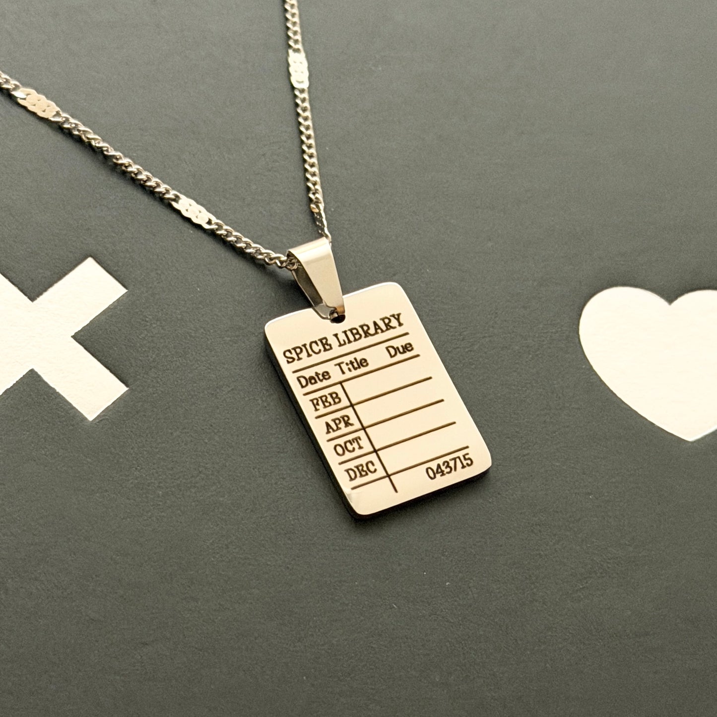 Spice Library | Library Checkout Card Necklace