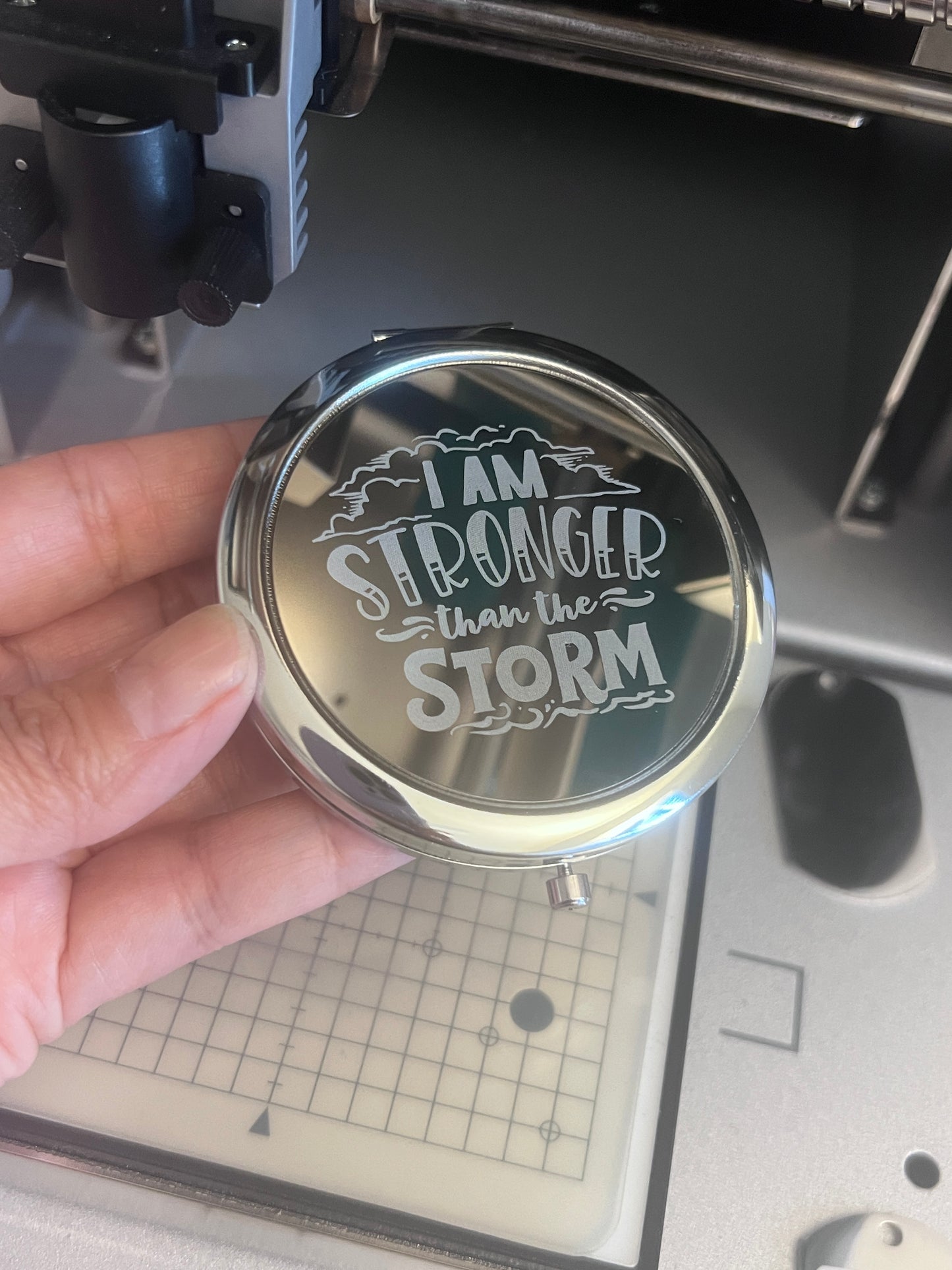 I Am Stronger Than The Storm | Compact Mirror