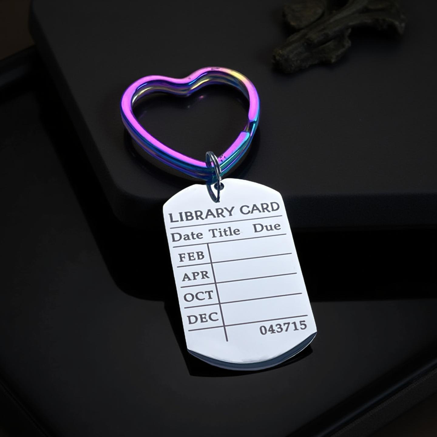 Library Checkout Card | Key Chain