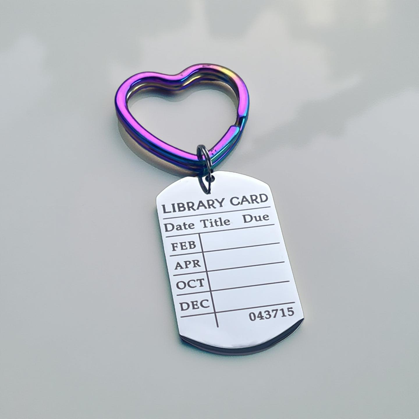 Library Checkout Card | Key Chain
