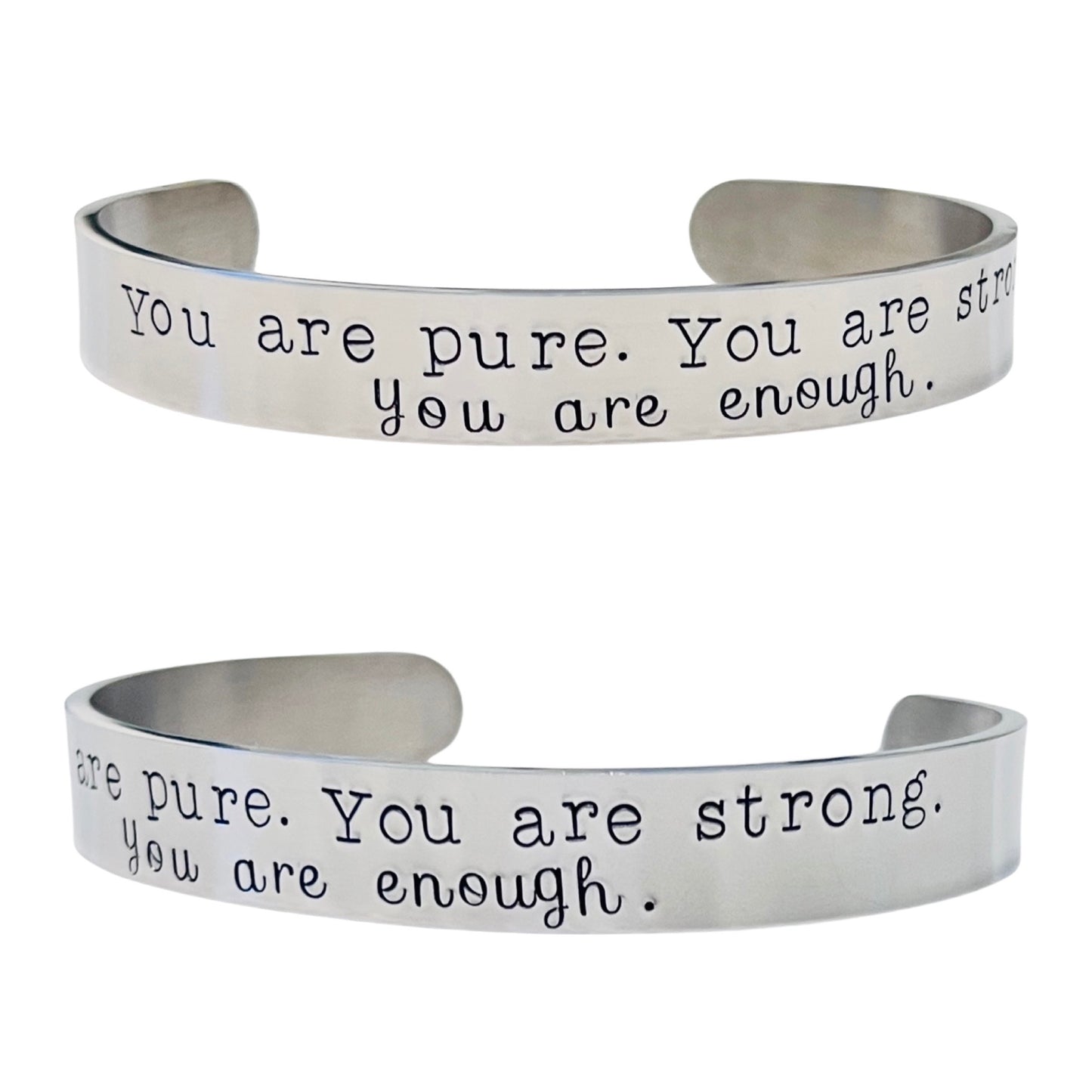 You are pure. You are strong. You are enough. | Kennedy Ryan | Cuff Bracelet
