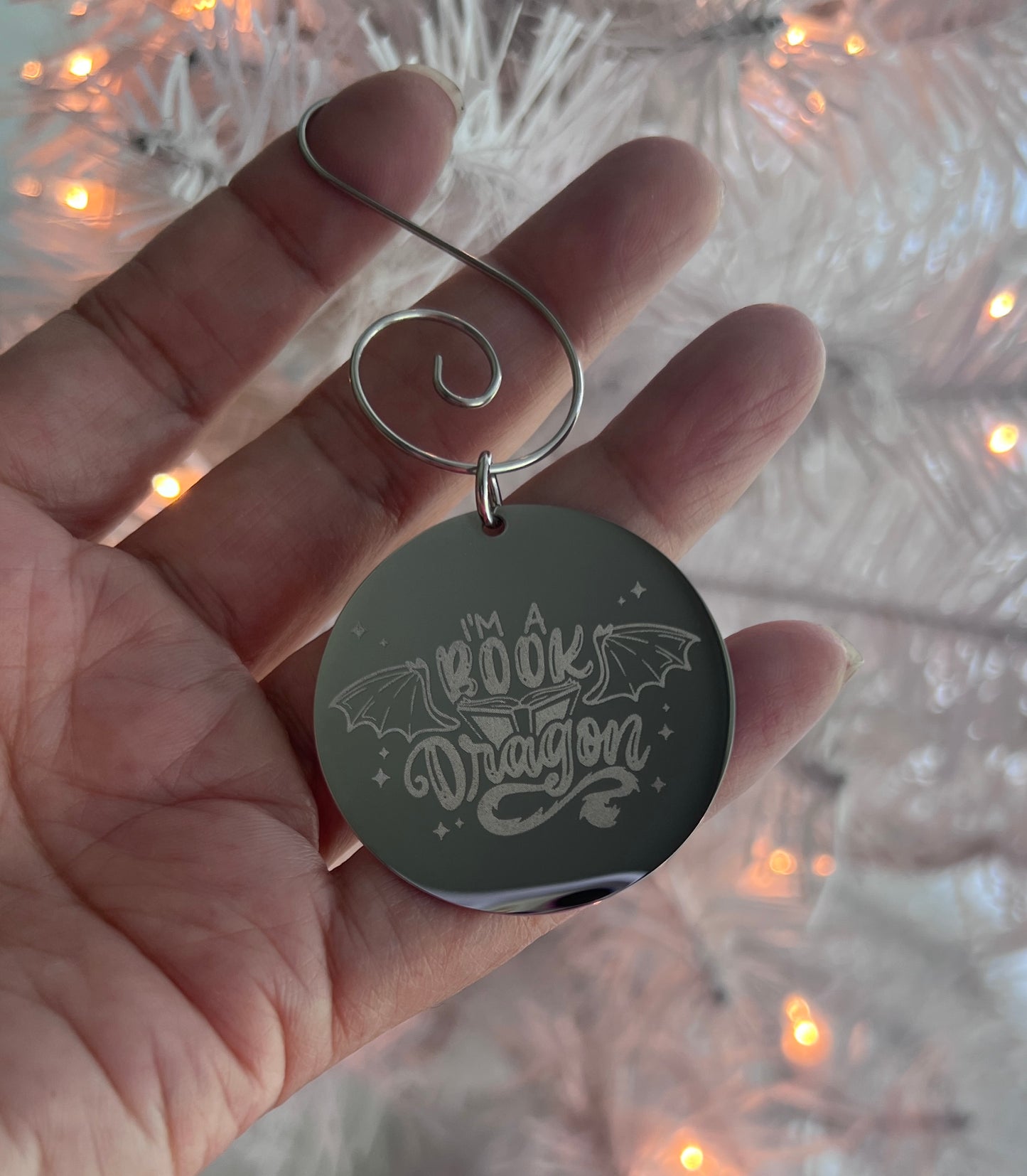 I'm a Book Dragon | Engraved Holiday Ornament