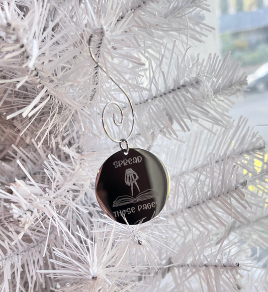 Spread Those Pages | Engraved Holiday Ornament