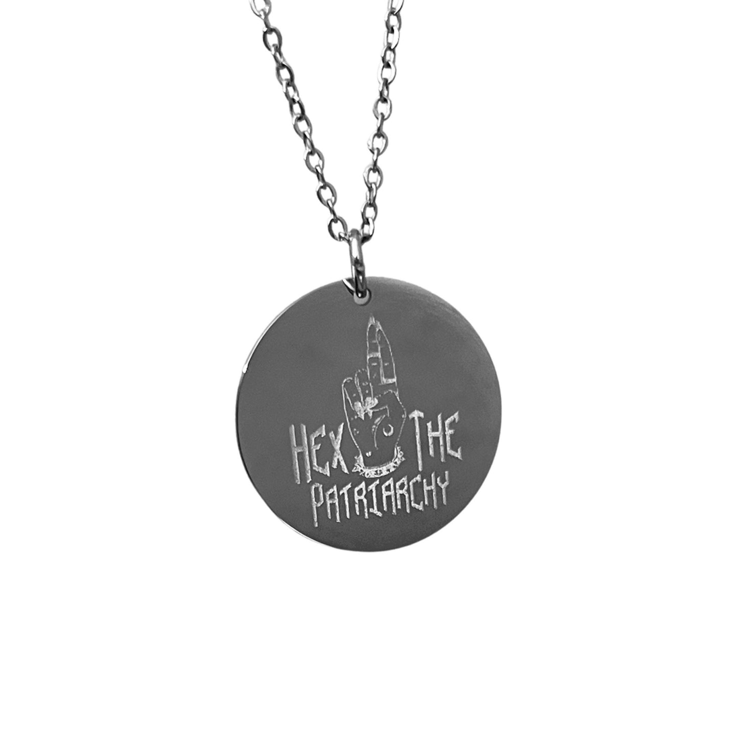 Hex the Patriarchy necklace