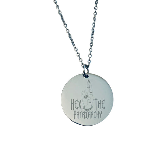 Hex the Patriarchy necklace