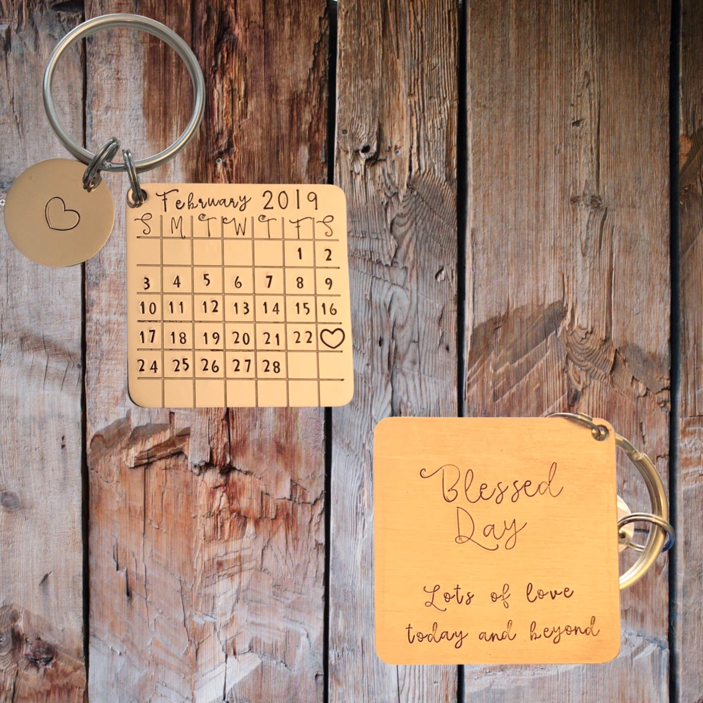Custom | Personalized | Date Calendar Key Chain