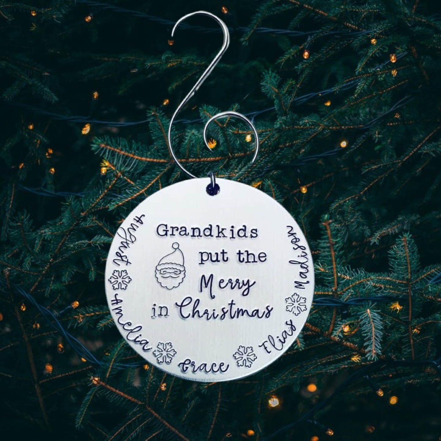 Grandkids put the merry in Christmas Ornament