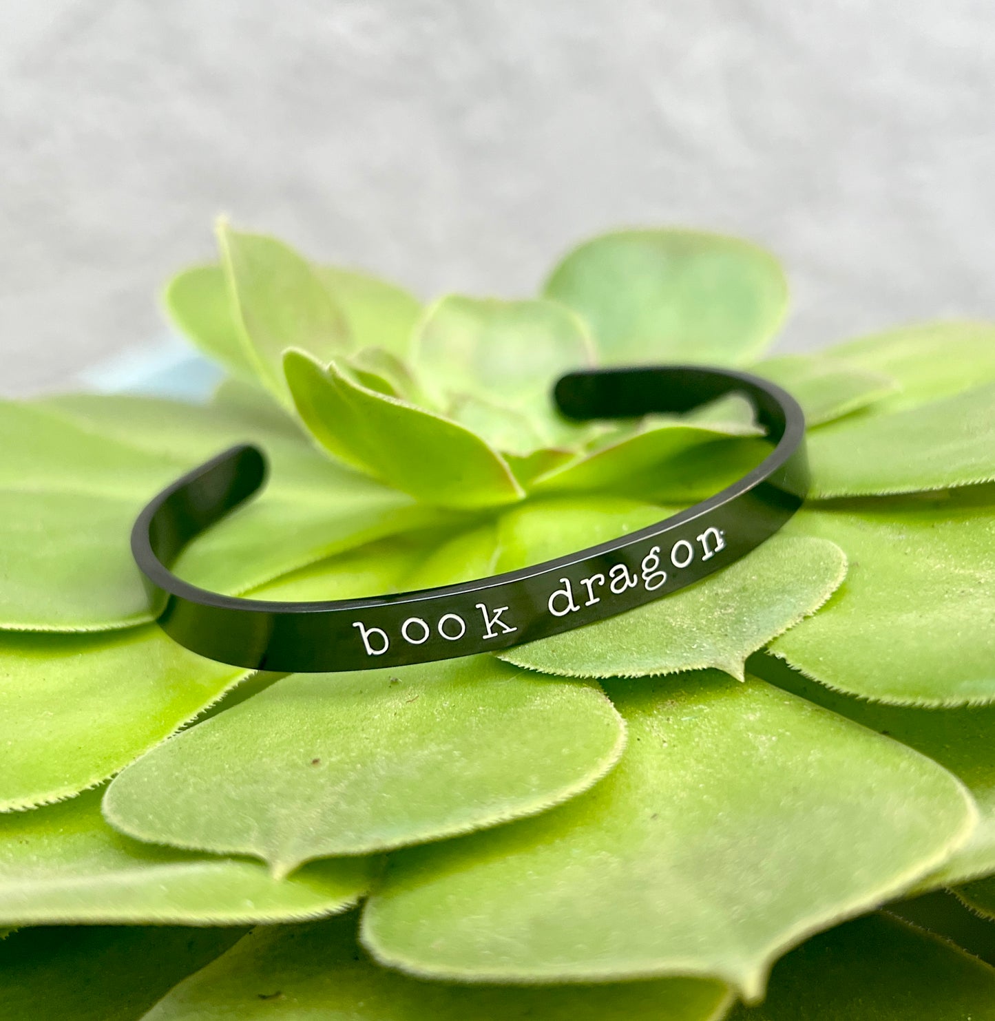 Book Dragon - Cuff Bracelet