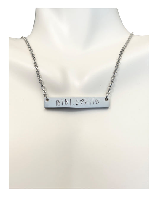 Bibliophile - Bar Necklace