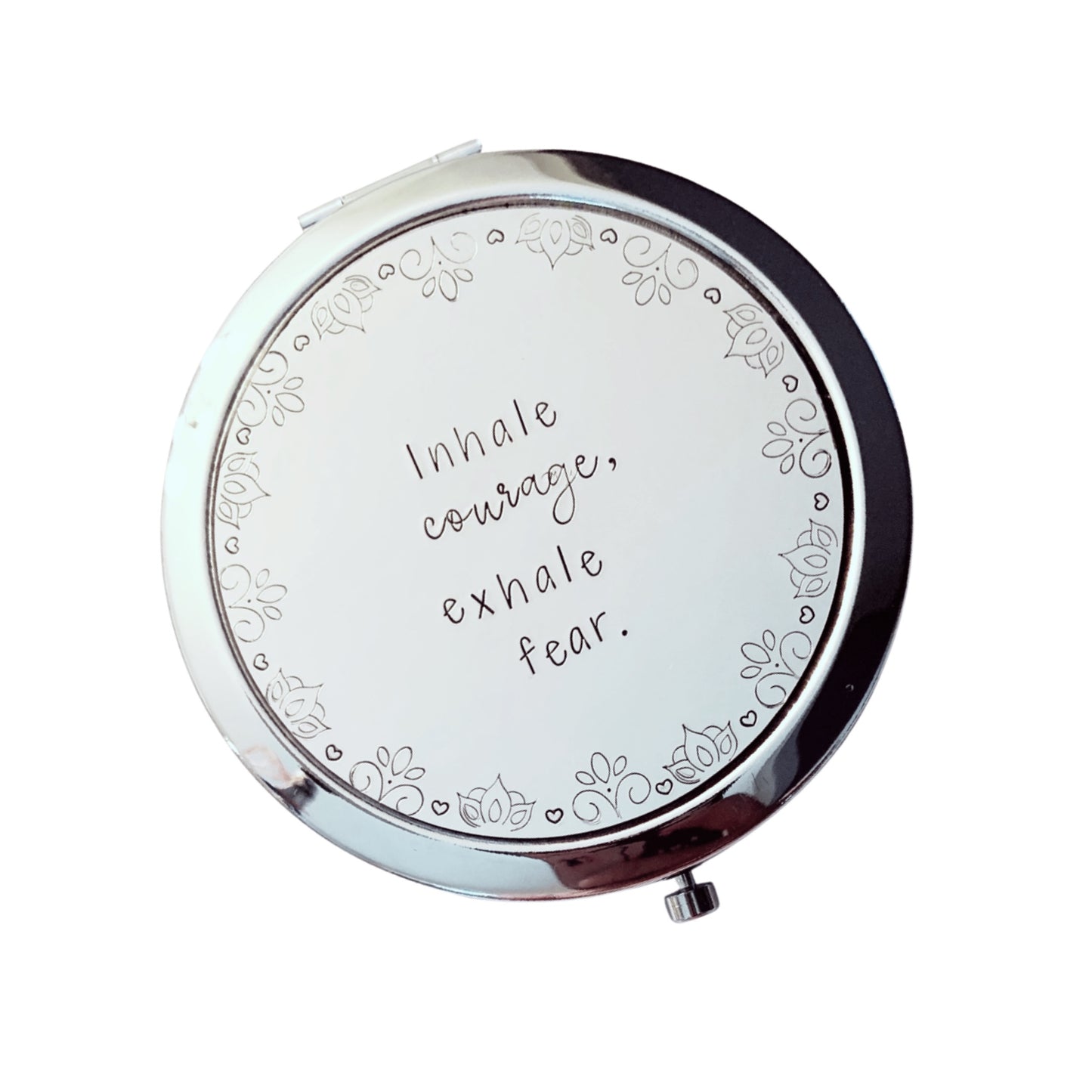 Inhale Courage, Exhale Fear - Compact Mirror