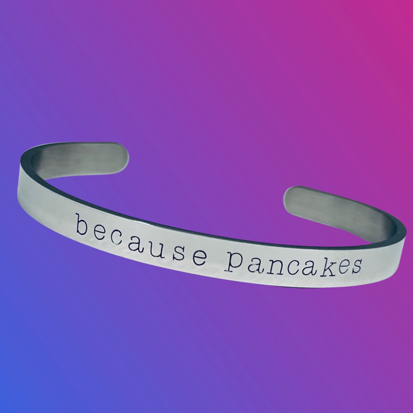 because pancakes - cuff bracelet