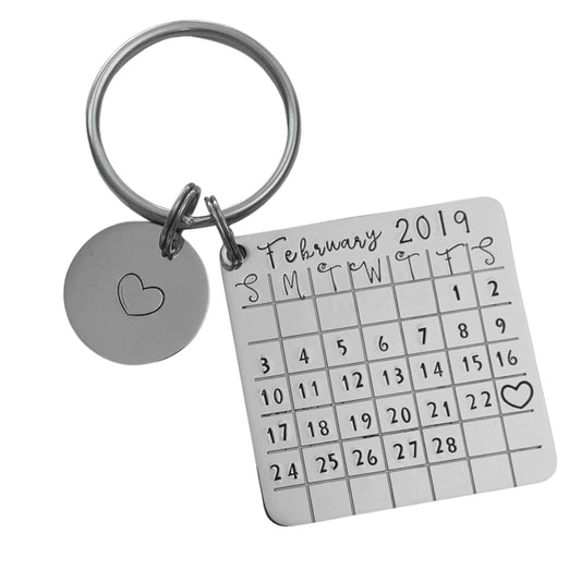 Custom | Personalized | Date Calendar Key Chain