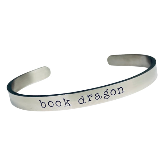Book Dragon - Cuff Bracelet