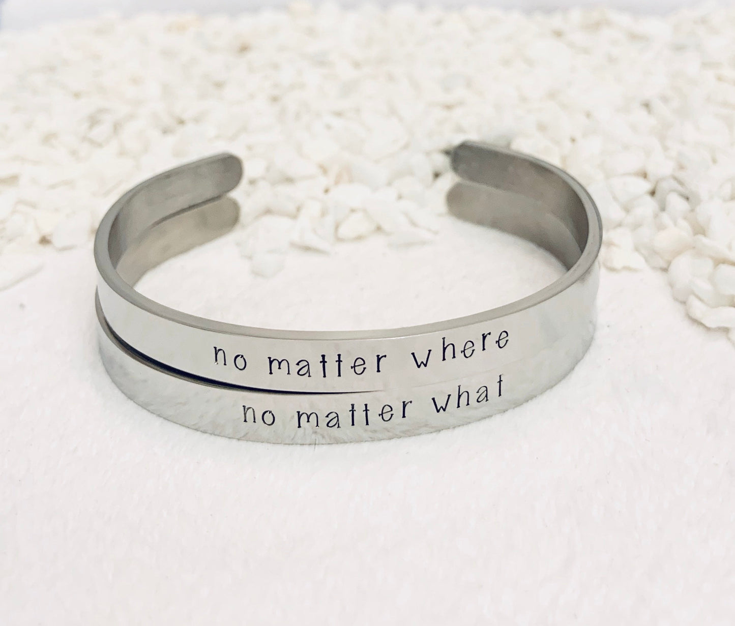 No matter where | No matter what - Cuff Bracelets