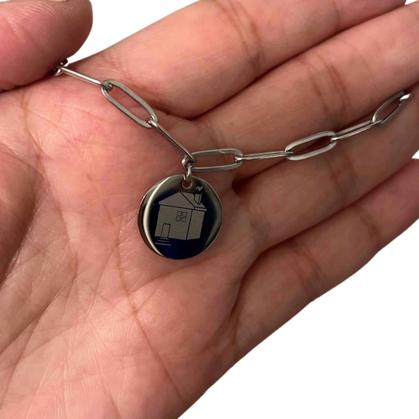 Custom | Personalized Paperclip Link Charm Bracelet